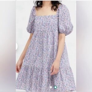 Uniqlo Floral Puff Sleeve Summer Dress - M